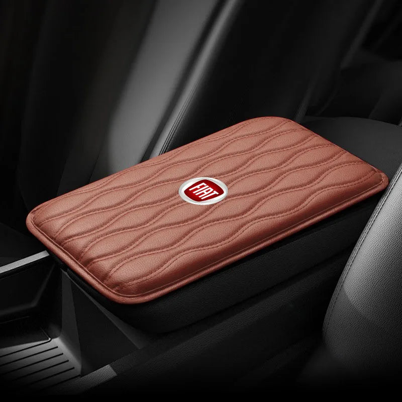 Car Armrest Mat Center Console Leather Protection Cushion For Fiat Ducato Abarth Tipo Panda Bravo Doblo Stilo 500 124 125