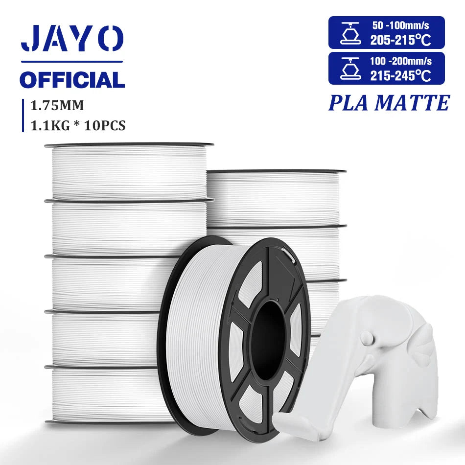 JAYO 3D Filament 1.75mm PLA / PLA Plus / PLA Meta/ Silk PLA+/PLA Matte 3D Prnter Filament 1.1KG For FDM Multicolor Set 10Rolls