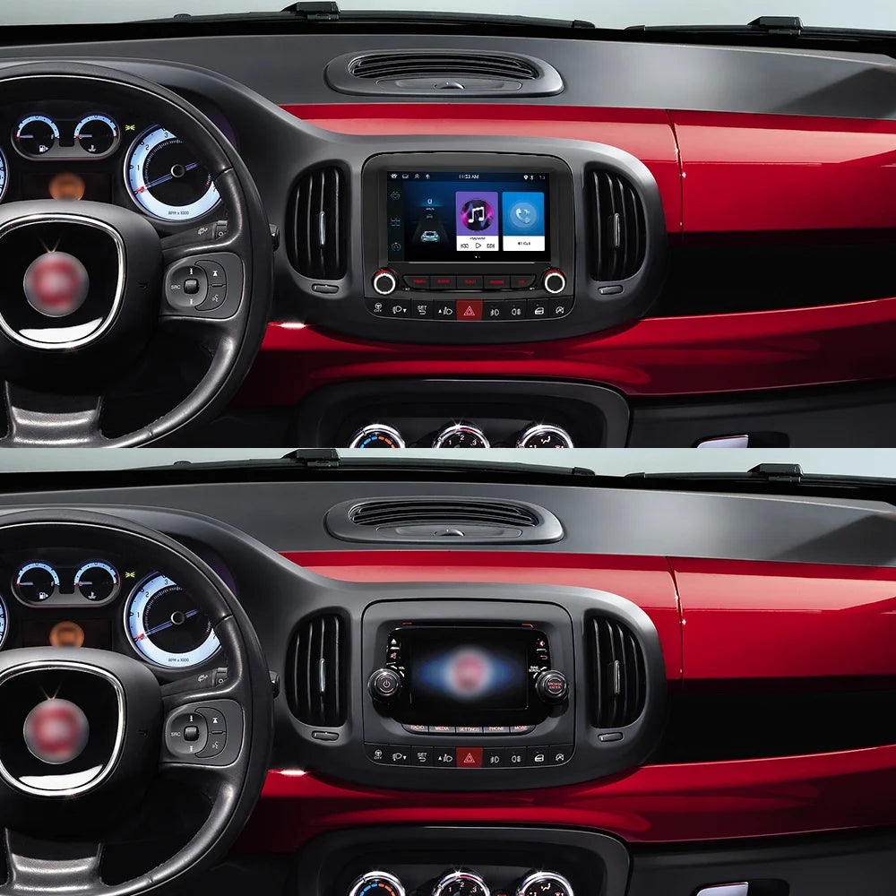 BQCC 7''  Fiat 500L 2016~2019 Android car radio navigation support reversing image WIFI GPS recording Android AUTO CARPLAY