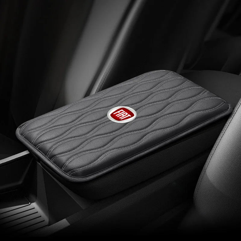 Car Armrest Mat Center Console Leather Protection Cushion For Fiat Ducato Abarth Tipo Panda Bravo Doblo Stilo 500 124 125