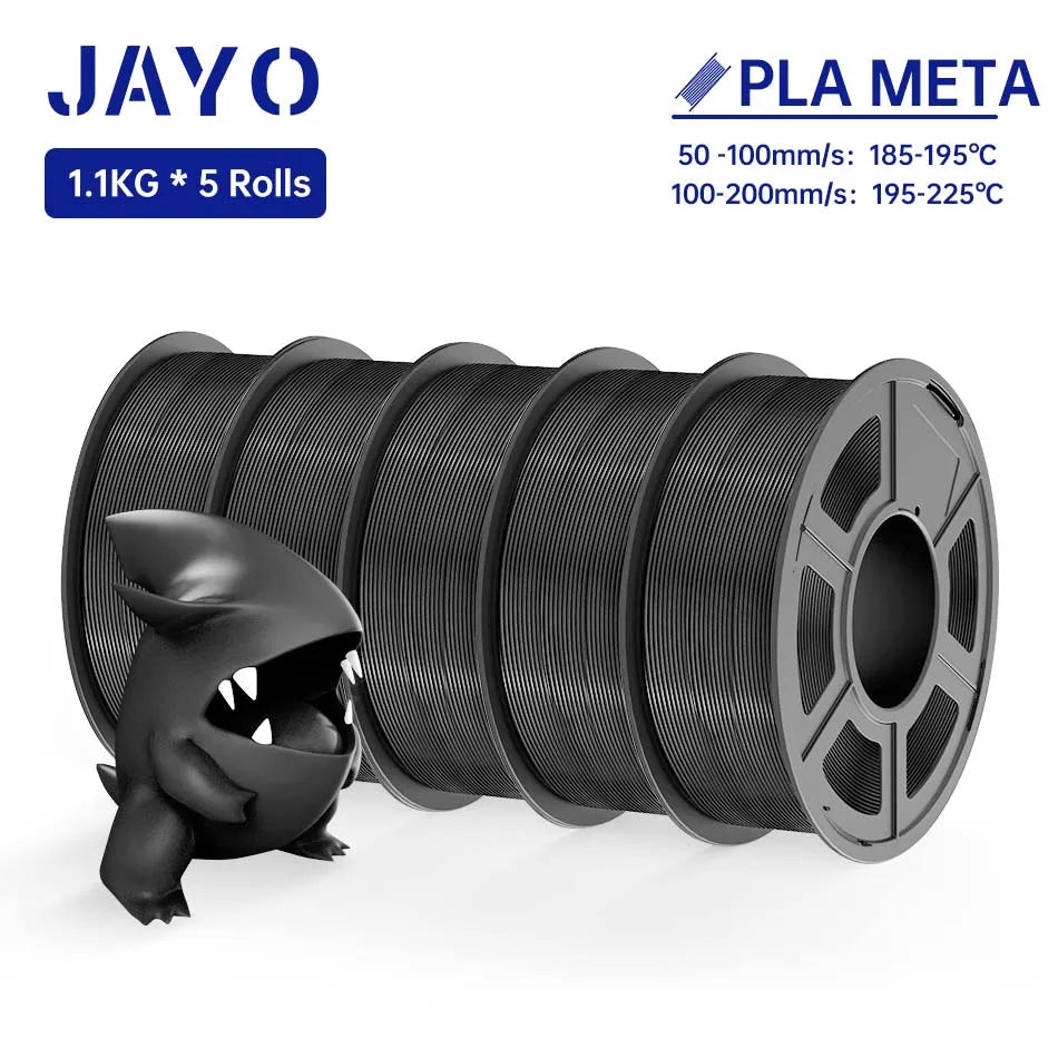JAYO PLA / PLA Plus/ SILK PLA / PLAMeta/TPU SILK/ABS / PETG 3D Filament 1.75mm 0.65/1.1KG 3D Printer Filament PLA Rainbow 5Roll