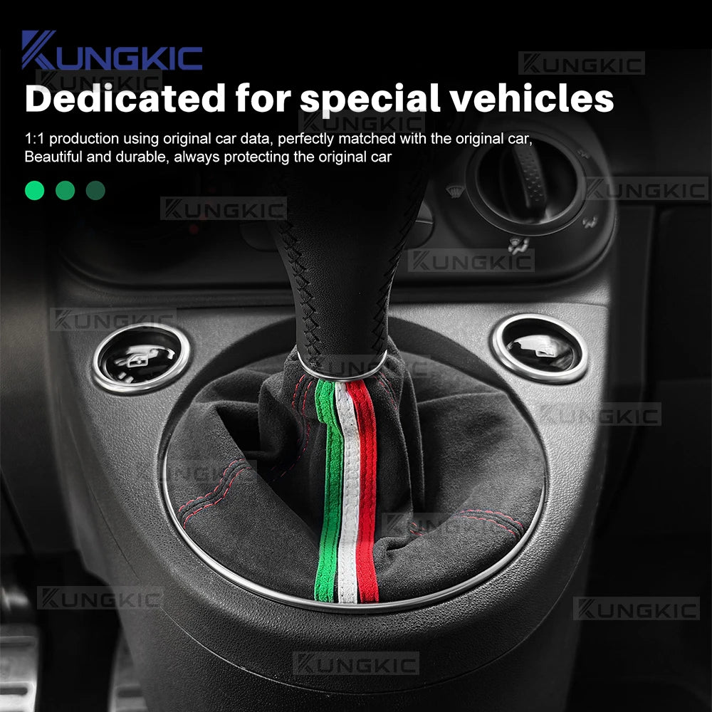 For Abarth 595 695 2016 2017 2018 2019 2020 2021 2022 2023 2024 Fiat 500 2011-2024 Manual Shifter Suede Gear Shift Boot Cover