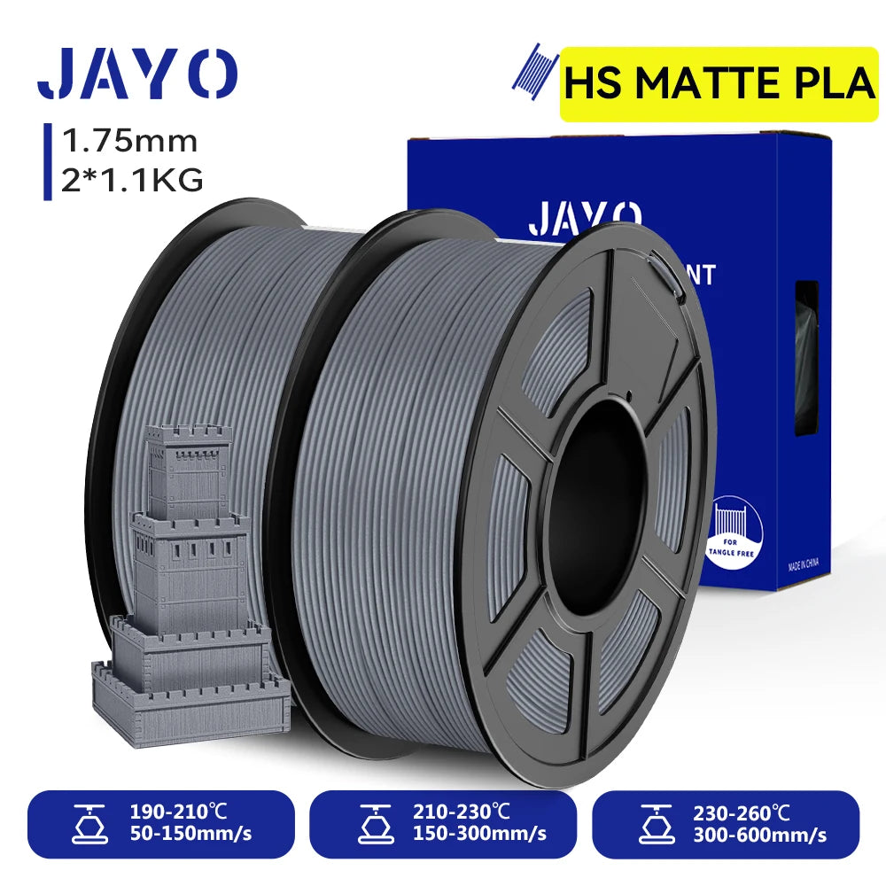 JAYO 3D PETG/ High Speed Matte PETG / PLA Classic/PLA/PLA+/HS PLA/PLA Matte/PLA Meta Printer Filament 1.75mm 3D Printer Filament