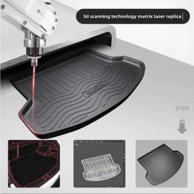 Upgrade TPE Car Rear Trunk Mats Storage Pads Cargo Tray Dustproof Waterproof Protecion Cushion For Audi 2014-2024 2023 2022