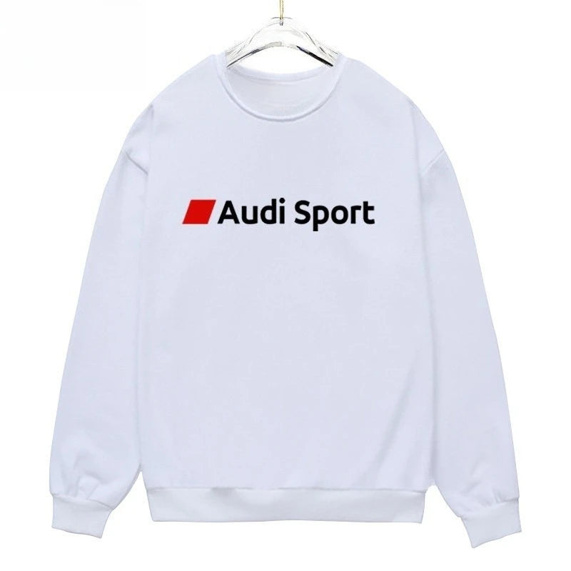 Audi Logo Casual Sports Shirt, Audi Car Enthusiast RS Round Neck Sweatshirt Pullover, Men's and Women's Top