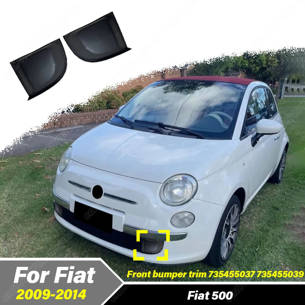For FIAT 500 2007 2008 2009 2010 2011 2012 2013 2014 2015 Car Front Bumper Left and Right Cover Body Decoration Accessories