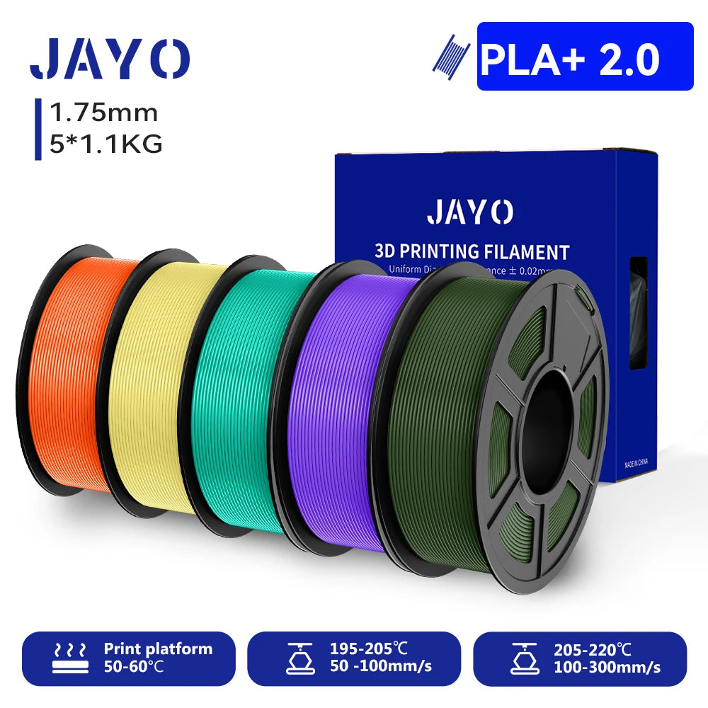 JAYO 3D PLA / SILK / PLA META / PETG / PLAMatte / ABS / High Speed PLA/ PLA PLUS 3D Filament 1.75mm Printer Filament 1.1KG/Roll