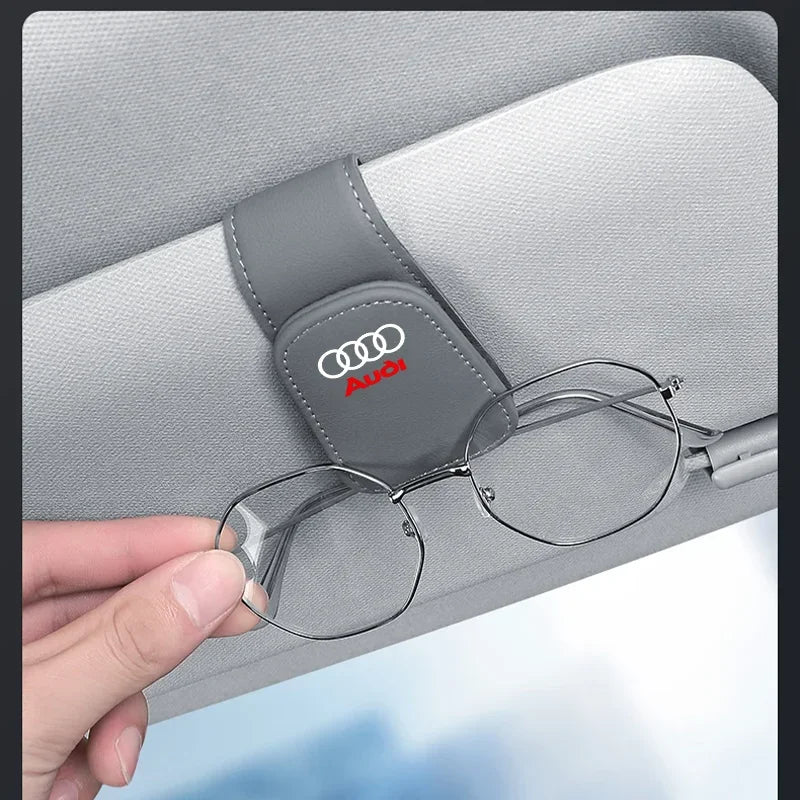 Car Interior Glasses Clip Sunshade Storage Brace Auto Accessories For Audi S Line S1 S3 S4 S5 S6 S7 S3 S4 RS3 RS4 RS5 RS6 Q5 Q7