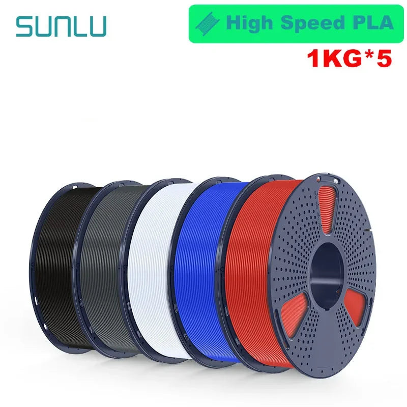 SUNLU PLA/PLA+/PETG/SILK/PLA Matte/ PLA Meta Filament 5KG 1KG/ Roll 1.75mm +/-0.02MM 3D Printer Filament Neatly Wound Filament