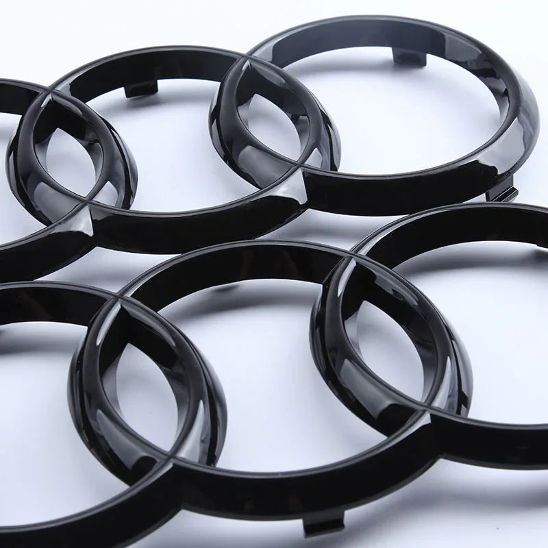 ABS 4 Rings Logo Audi Emblem Car Front Hood Emblem Bonnet Badge Rear Trunk Badge For Audi A3 A4 A5 A6 A7 A1 Q2 Q3 Q5 Q7 Q8 TT