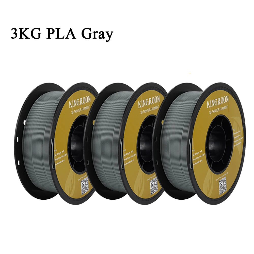 KINGROON 3KG PLA Filament 1.75mm PLA For 3D Printer 1KG per Roll PLA Material for 3D Printing filamento pla 3D Printer Filament