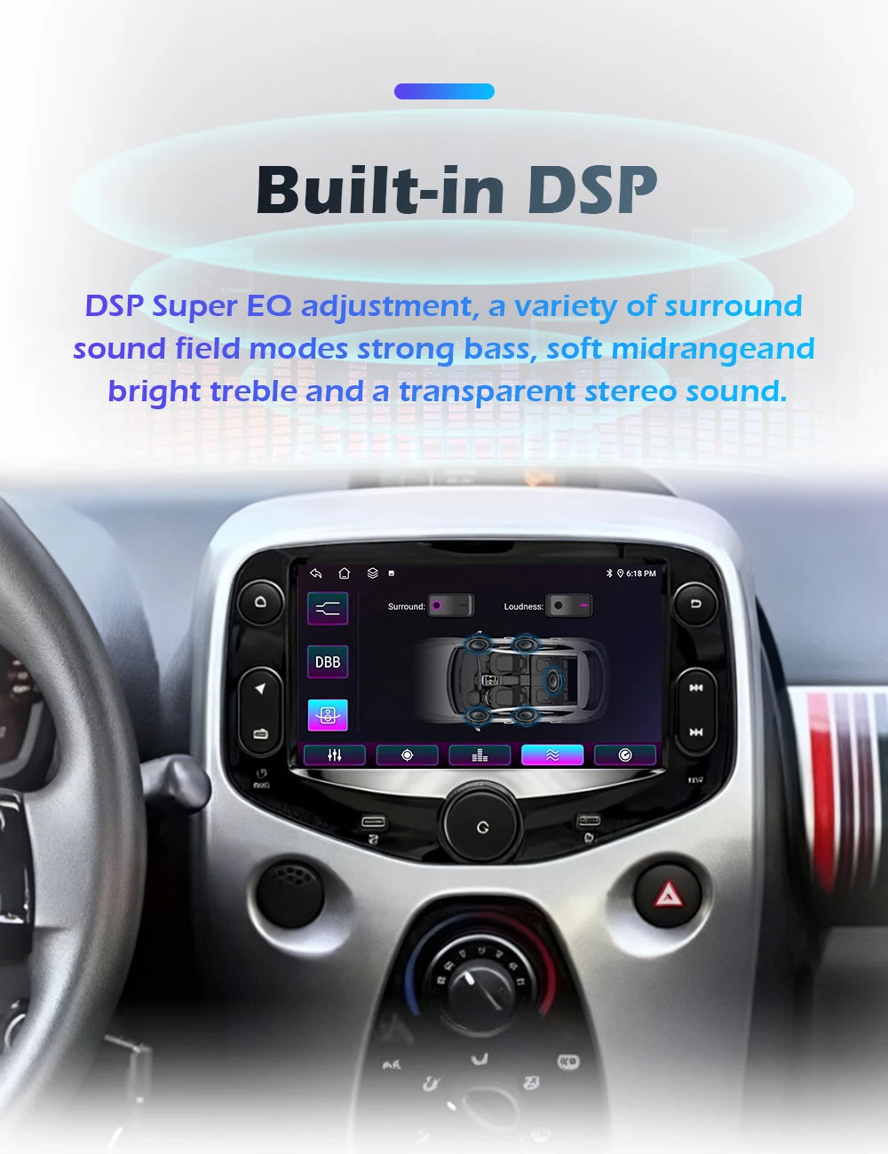 Car intelligent system For FIAT 500 2016-2019 Android 16 Navigation GPS Wireless CarPlay Car Multimedia Screen Head Unit Wifi BT