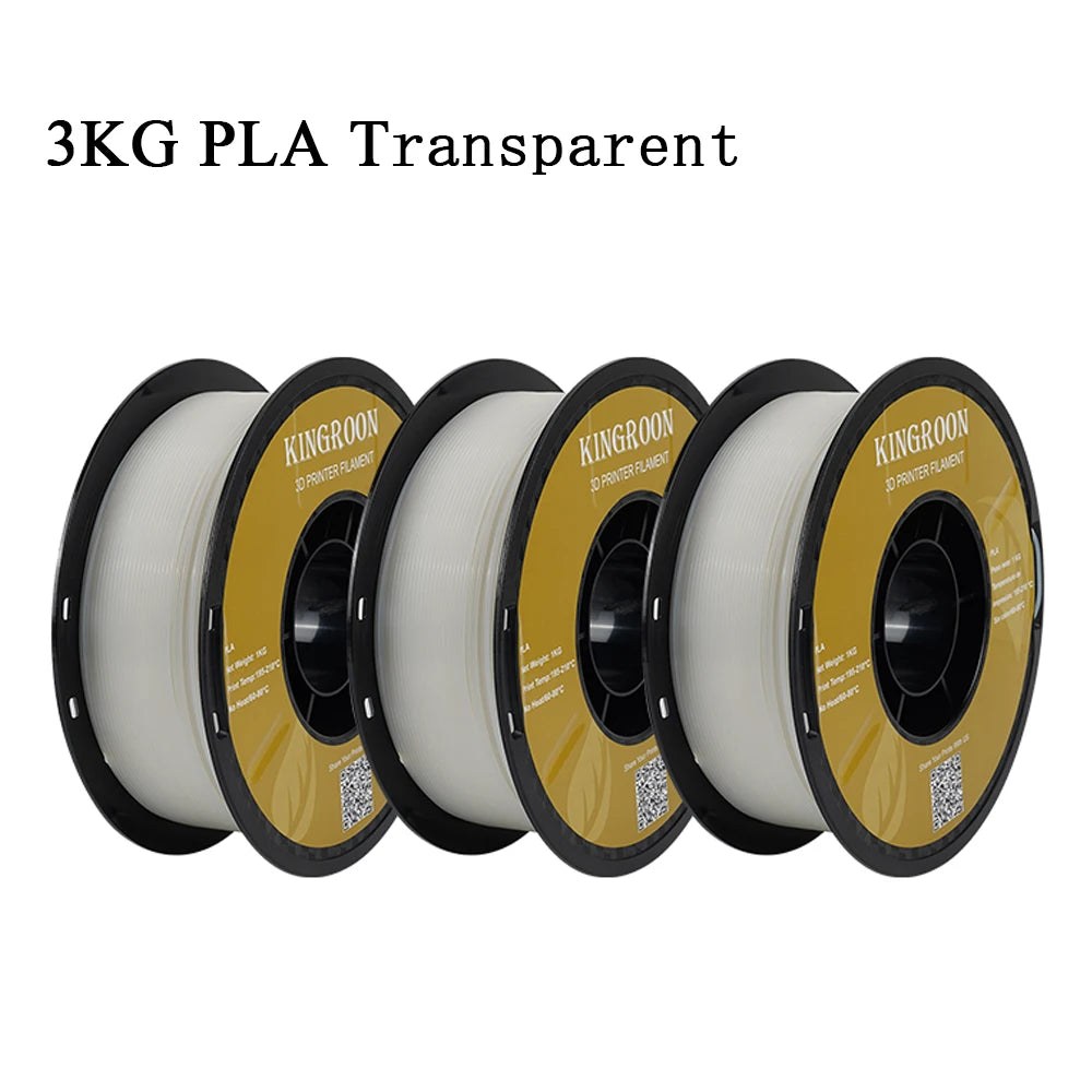KINGROON 3KG PLA Filament 1.75mm PLA For 3D Printer 1KG per Roll PLA Material for 3D Printing filamento pla 3D Printer Filament