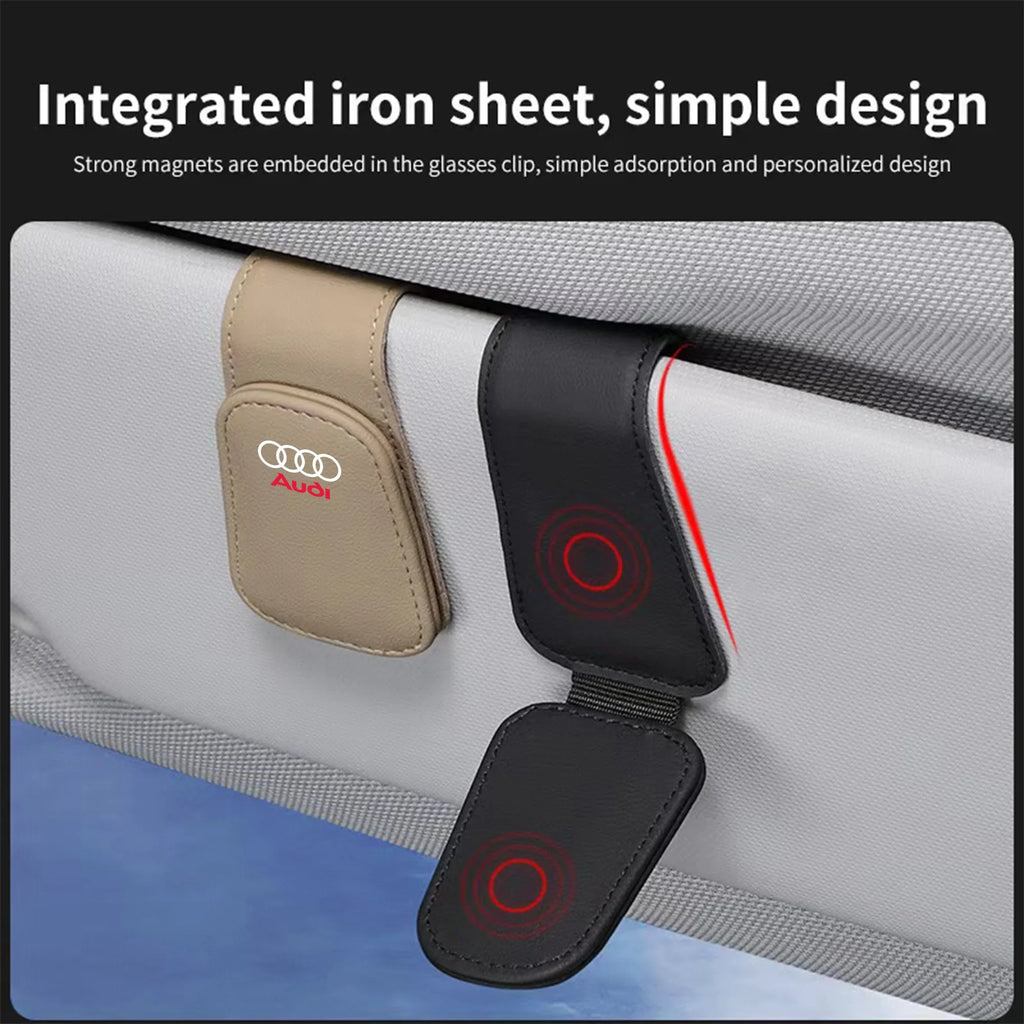 Car Interior Glasses Clip Sunshade Storage Brace Auto Accessories For Audi S Line S1 S3 S4 S5 S6 S7 S3 S4 RS3 RS4 RS5 RS6 Q5 Q7