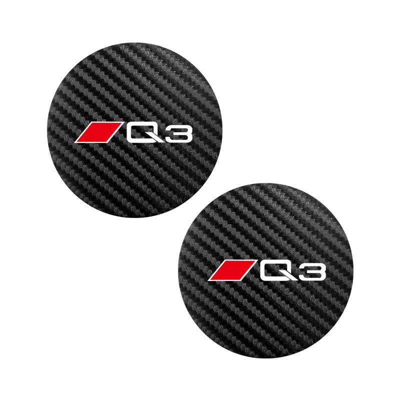 2Pcs Car Leather Coaster Mat Anti-slip Water Cup Pad For Audi A1 A3 A4 A5 A6 A7 A8 Q2 Q3 Q5 Q7 Q8 B6 B8 B9 C5 C7 TT S1 S7 S3 RS6