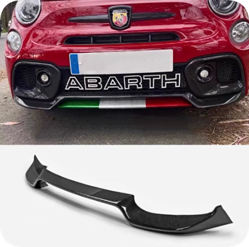 For Fiat, Abbas Fiat 595 Abarth Carbon Fiber, Front Lip, Front Shovel Chin Modification Front Fog Lamp Cover