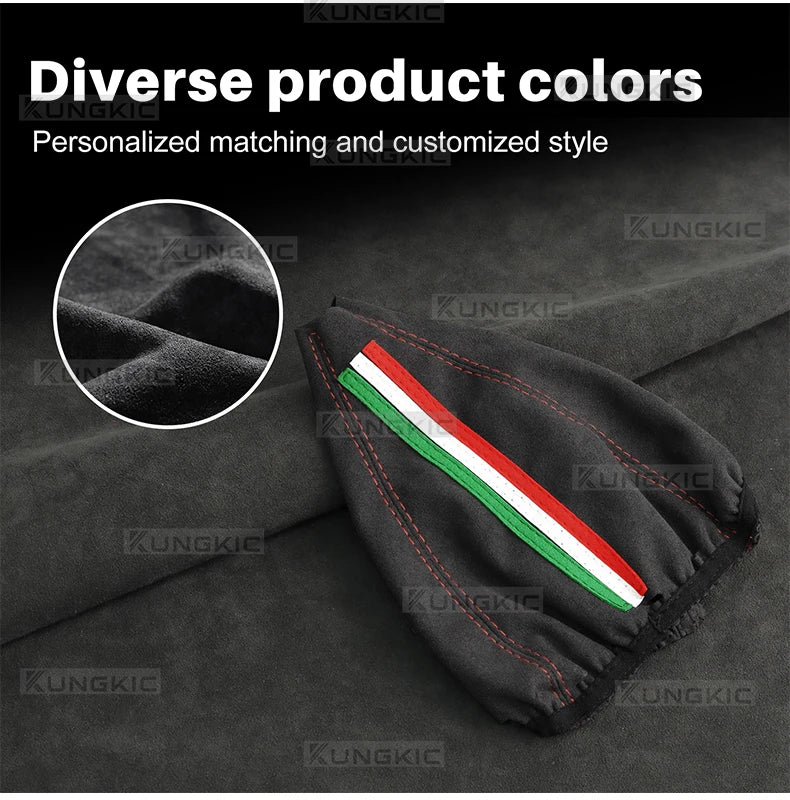 For Abarth 595 695 2016 2017 2018 2019 2020 2021 2022 2023 2024 Fiat 500 2011-2024 Manual Shifter Suede Gear Shift Boot Cover