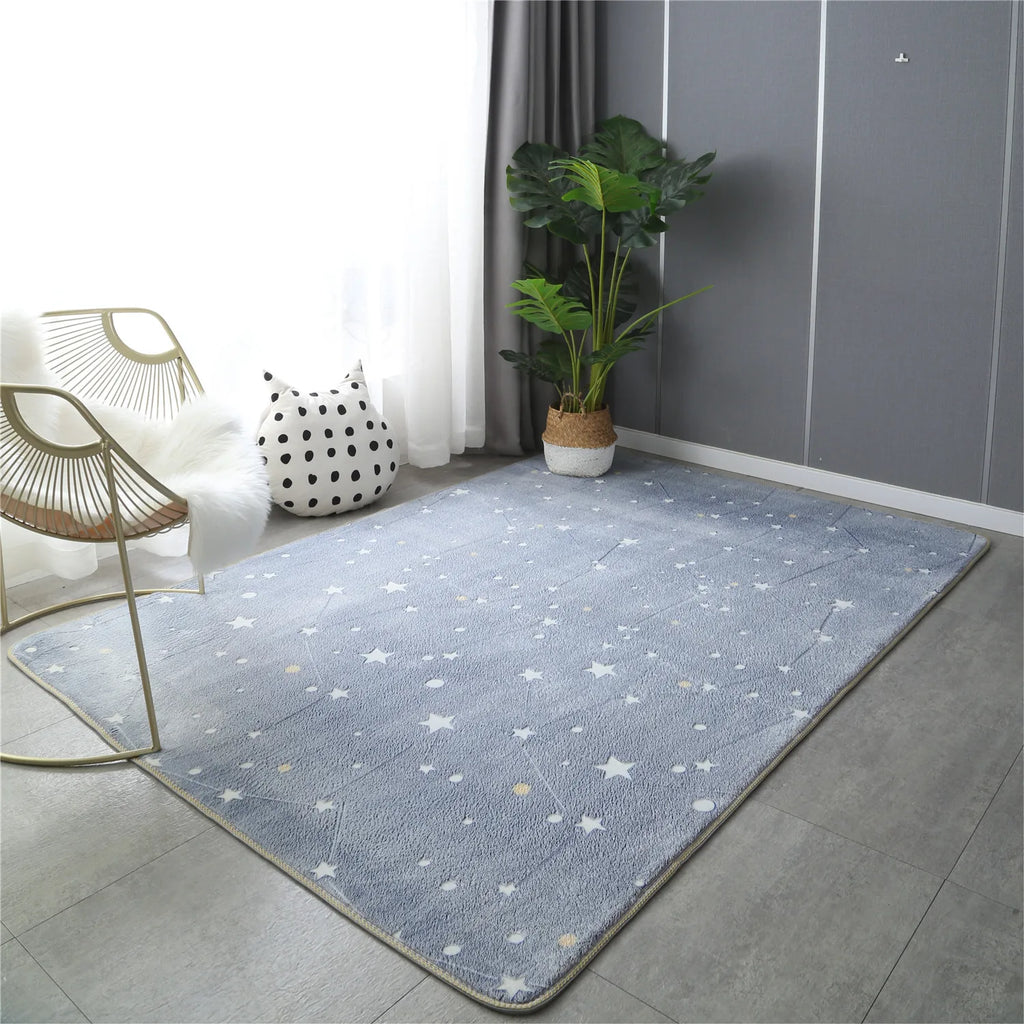 Unique Area Rugs Glow in The Dark Rug Luminous Carpet for Kids Bedroom Modern Indoor Rugs for Children Dorm Home Decor Carpets