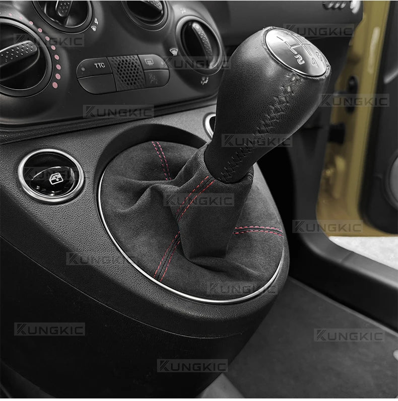 For Abarth 595 695 2016 2017 2018 2019 2020 2021 2022 2023 2024 Fiat 500 2011-2024 Manual Shifter Suede Gear Shift Boot Cover