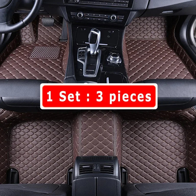 Car Floor Mats For Fiat Bravo 2012 2011 2010 2009 2008 Leather Waterproof Anti-Dirty Carpets Auto Interiors Products Foot Pads