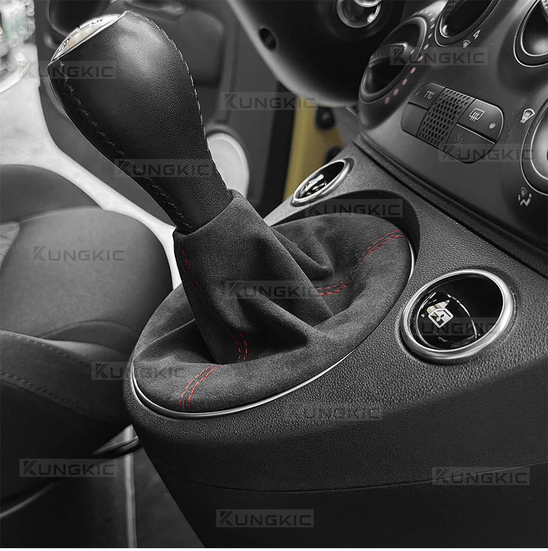 For Abarth 595 695 2016 2017 2018 2019 2020 2021 2022 2023 2024 Fiat 500 2011-2024 Manual Shifter Suede Gear Shift Boot Cover