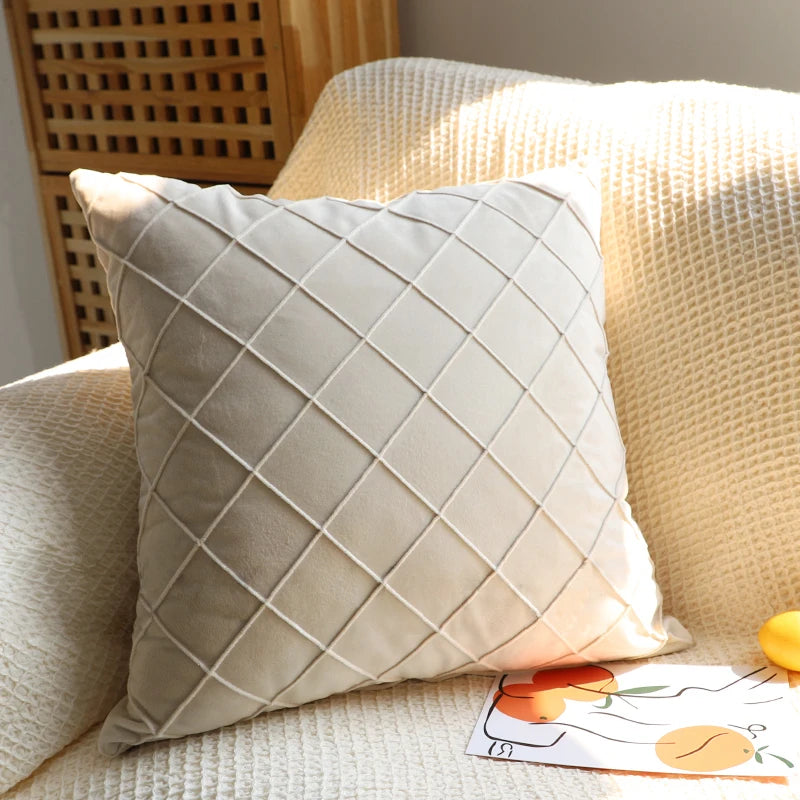 Multi-Color Velvet Cushion Cover For Sofa Living Room Soft Pillowcase Nordic Style Modern Home Decor Zipper Fundas De Cojines