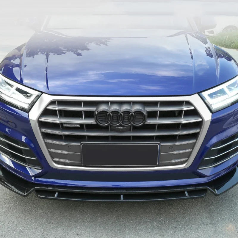ABS 4 Rings Logo Audi Emblem Car Front Hood Emblem Bonnet Badge Rear Trunk Badge For Audi A3 A4 A5 A6 A7 A1 Q2 Q3 Q5 Q7 Q8 TT