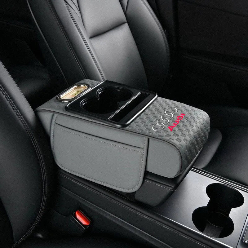 Auto Center Console Armrest Cushion With 2 Cup Holder Tissue Box for Audi A1 A3 A4 A5 A6 A7 A8 Q3 Q5 Q7 Q8 RS4 RS5 S3 S4 S5 TT