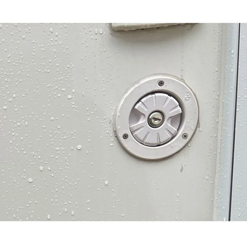 Car Accessories Black/White Round Gravity Water Inlet with Lock RV Accessories Caravan for RV Boat Camper Trailer Exterior Hatch