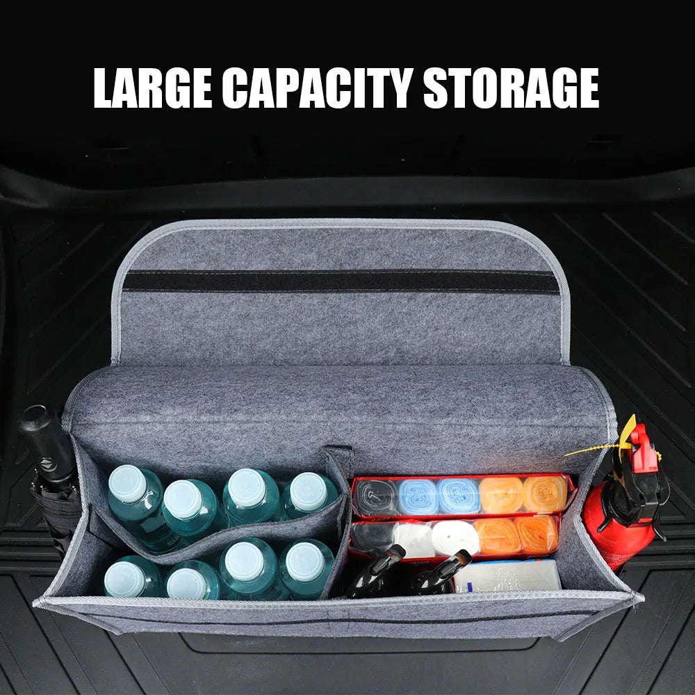 Large Capacity Car Trunk Storage Box Auto Badge Multiuse Tools Organizer Bag Folding Stowing Tidying Accessories For AUDI SLINE