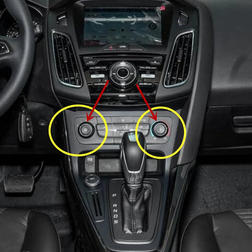 2Pcs/Set Car Accessories for Ford Focus 3 MK3 2015 2016 2017 2018 Sedan ST AC Heat Control Switch Knob Ring Cover Trim