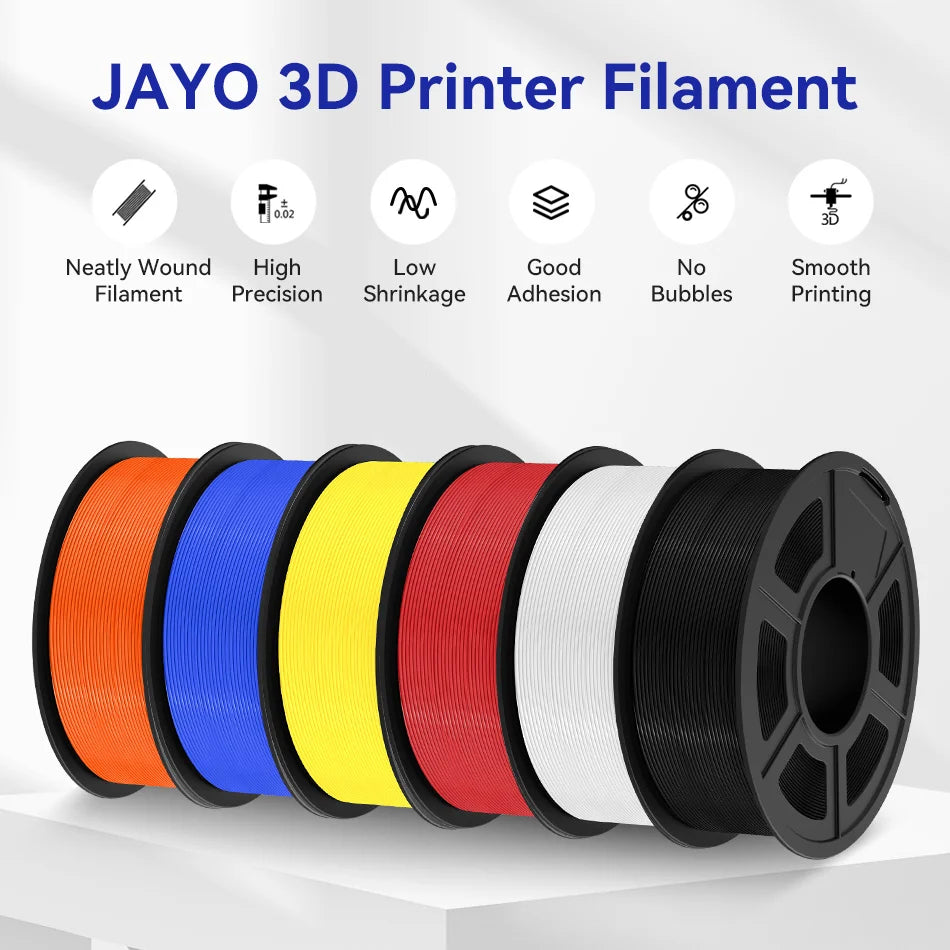JAYO 3d Filament petg/ pla plus/ pla/PLAMeta /SILK PLA+ 1.75MM PLA 3D Filament for FDM 3D Printer TPU SILK 3D Printing Materials