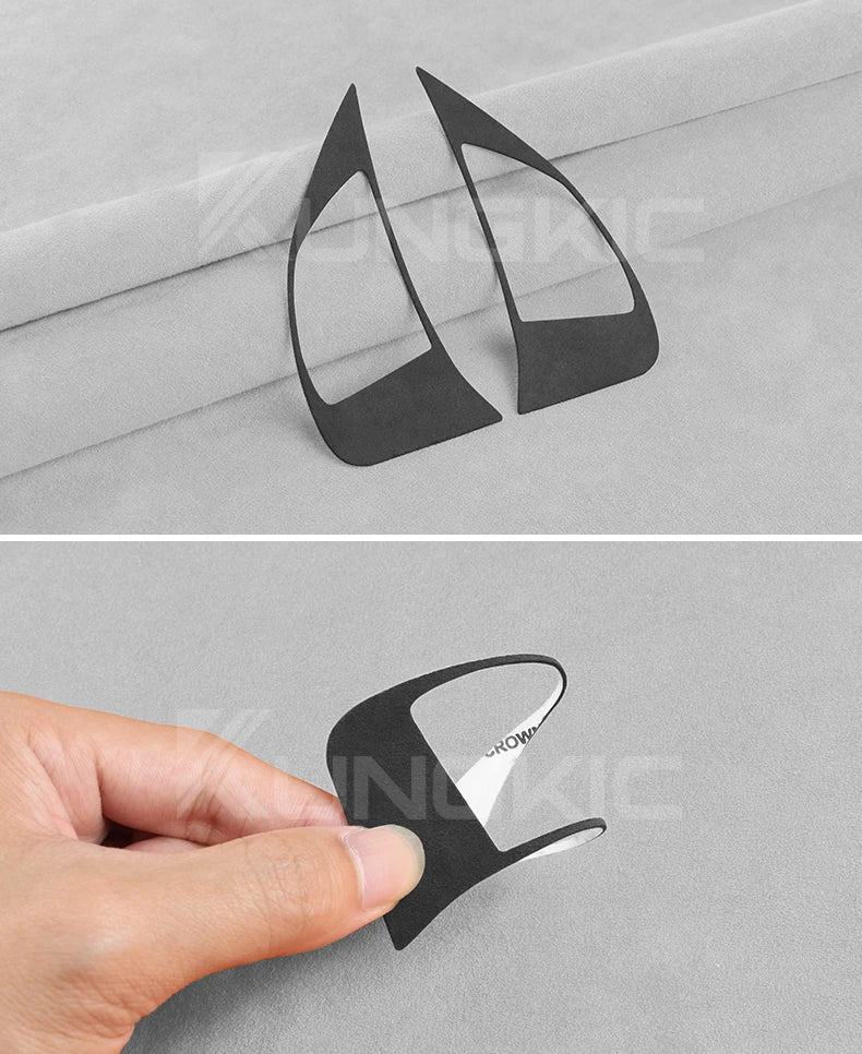 Italian Top Suede Sticker For Fiat 500 2008-15 For Abarth 595 2012-15 steering wheel button frame turn fur interior Accessories