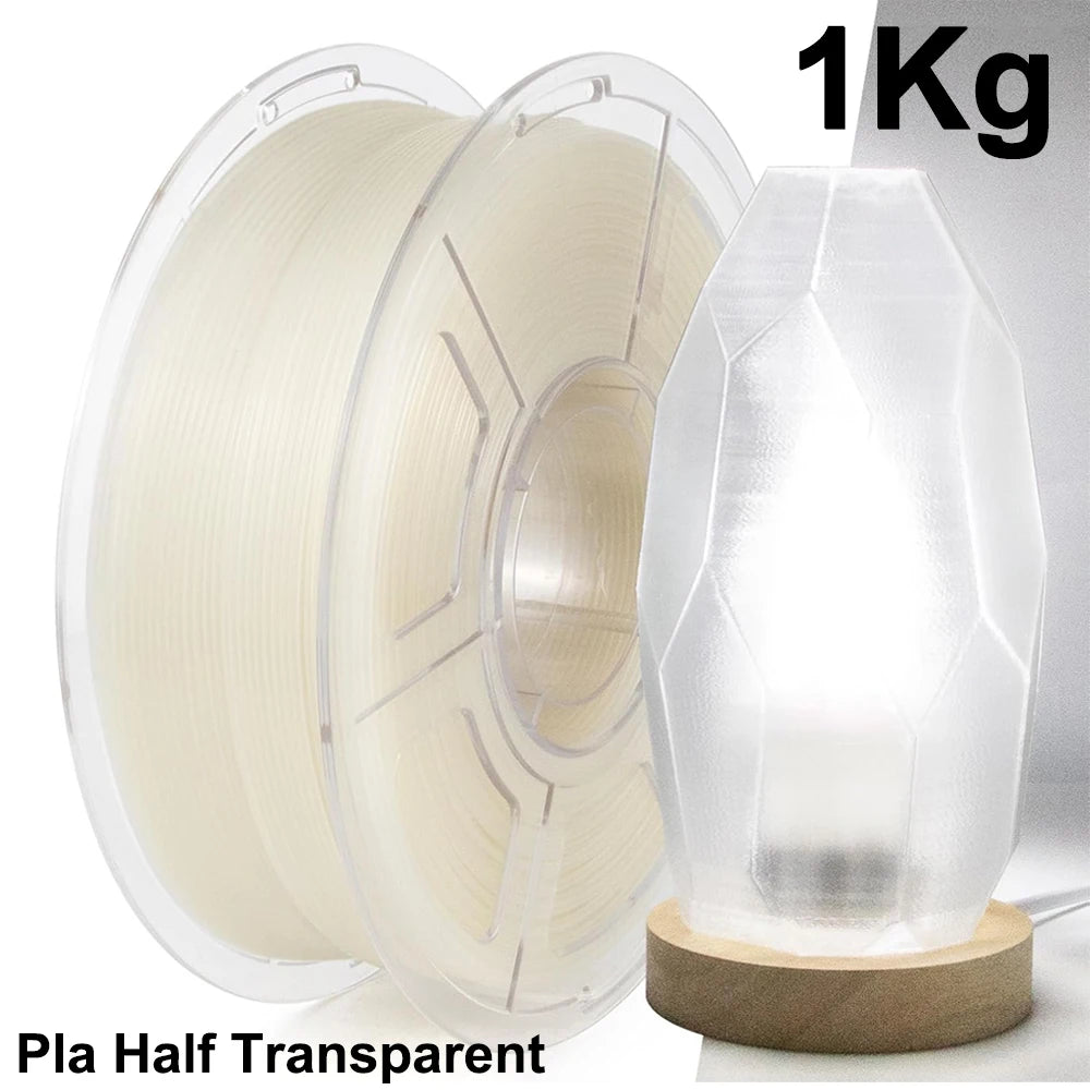 Pla Half Transparent 3D Printer Filament 250g 500g 1Kg 1.75mm Pla Half Transparent Material 3D Printer Materials Consumables