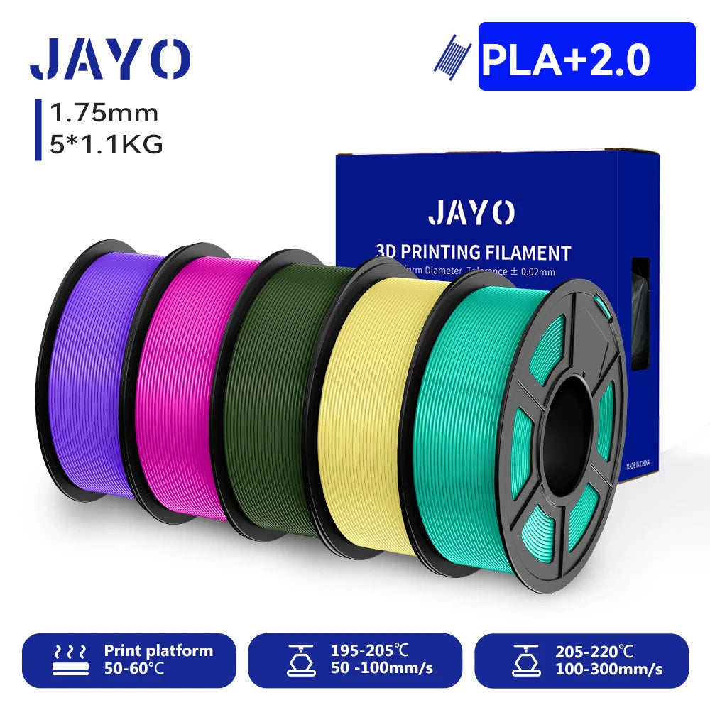 JAYO 3D PLA / SILK / PLA META / PETG / PLAMatte / ABS / High Speed PLA/ PLA PLUS 3D Filament 1.75mm Printer Filament 1.1KG/Roll