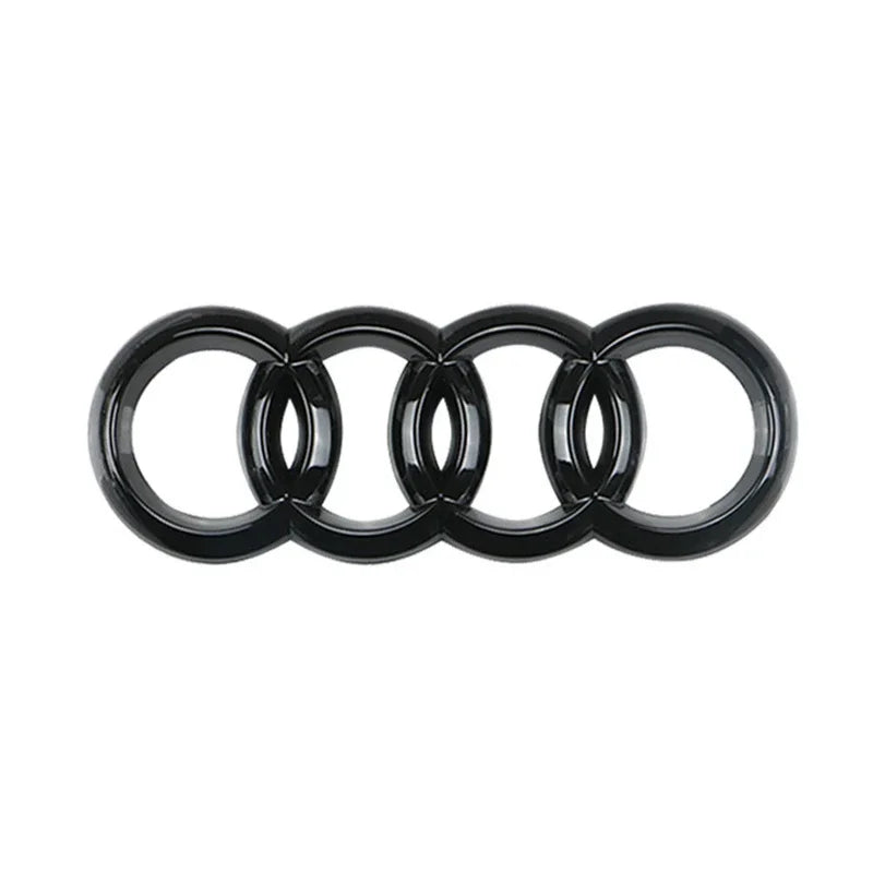 ABS 4 Rings Logo Audi Emblem Car Front Hood Emblem Bonnet Badge Rear Trunk Badge For Audi A3 A4 A5 A6 A7 A1 Q2 Q3 Q5 Q7 Q8 TT
