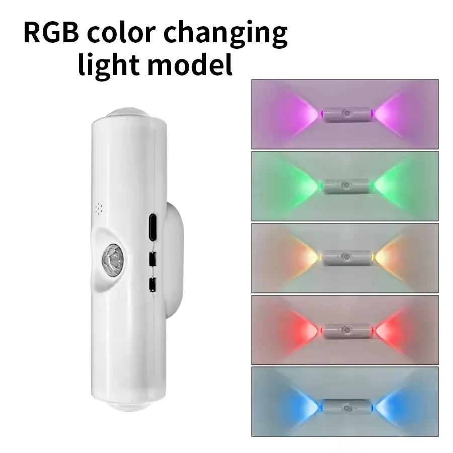 NEW Smart RGB Gradient Night Light Magnetic Motion Sensor Rechargeable Wall Lamp for Bedroom Bathroom Closet Garden Home Decor
