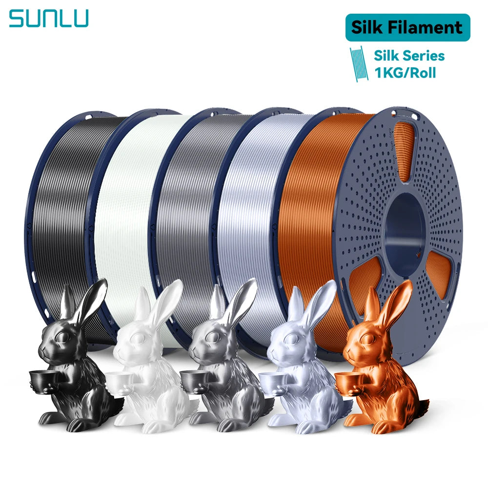 SUNLU PLA/PLA+/PETG/SILK/PLA Matte/ PLA Meta Filament 5KG 1KG/ Roll 1.75mm +/-0.02MM 3D Printer Filament Neatly Wound Filament