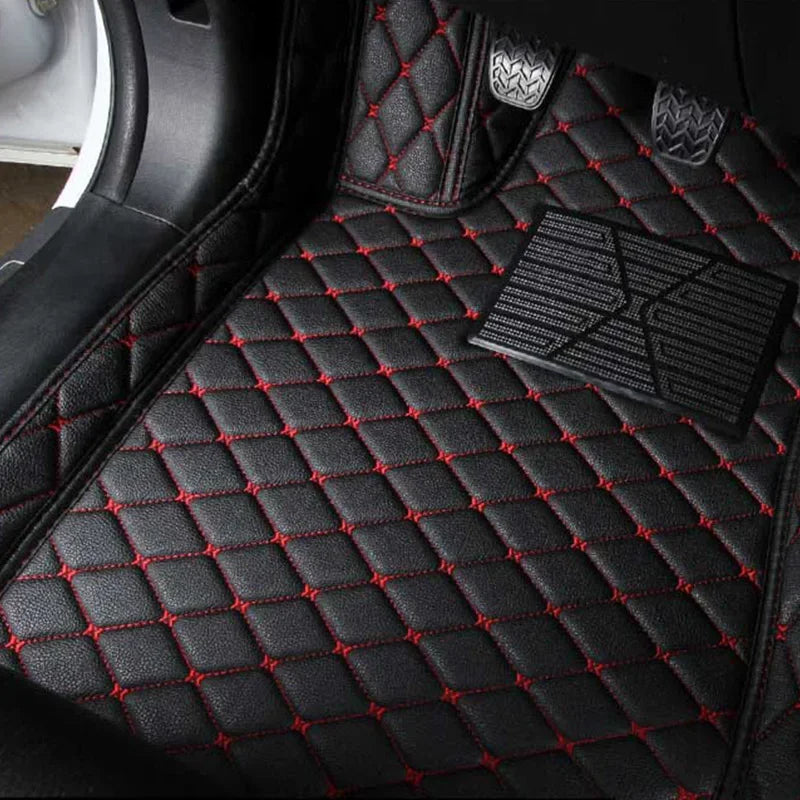 Car Floor Mats For Fiat Bravo 2012 2011 2010 2009 2008 Leather Waterproof Anti-Dirty Carpets Auto Interiors Products Foot Pads