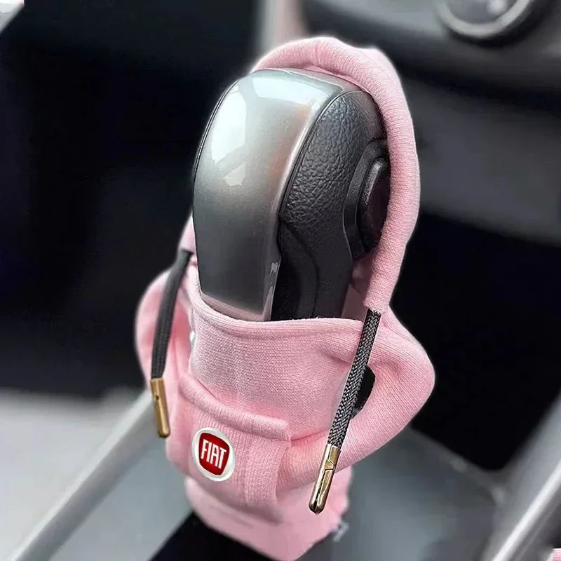 Car Gear Shift Lever Knob Sweatshirt Cover Auto Shift Cover For Fiat Abarth 500 595 124 Becquet Fiat Punto Ducato Palio Grande