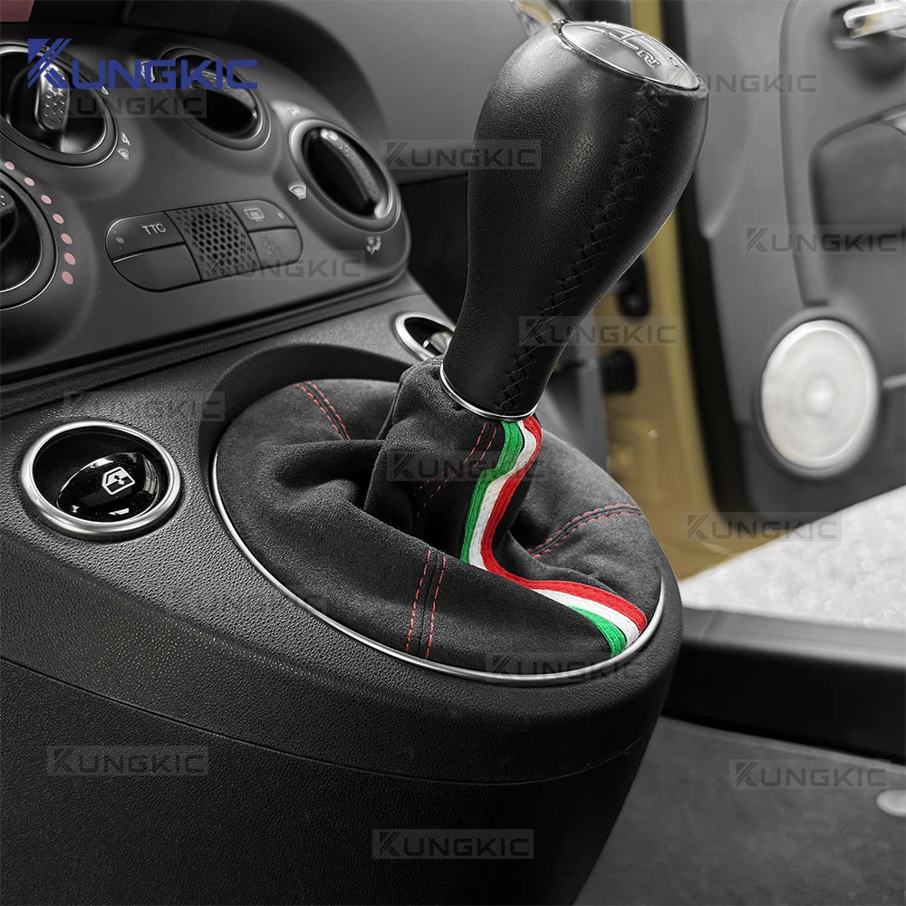 For Abarth 595 695 2016 2017 2018 2019 2020 2021 2022 2023 2024 Fiat 500 2011-2024 Manual Shifter Suede Gear Shift Boot Cover