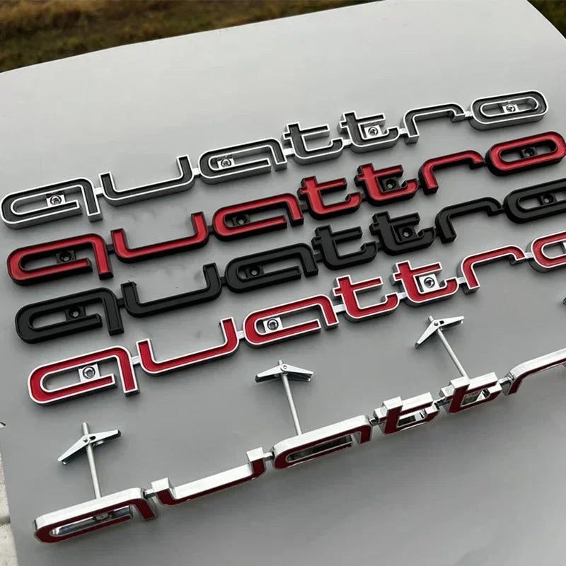 for Audi ABS Car Accessories Quattro Logo RS3 RS5 A6 RS4 RS6 A7 A8 Q3 Q5 RS7 A3 A4 A5 Q7 S3 S7 Front Grille Emblem Badge Styling