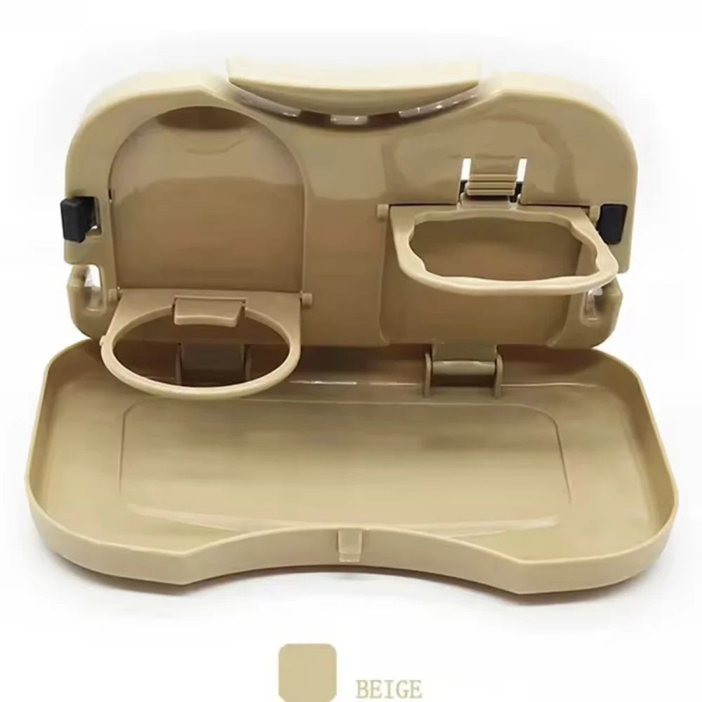 Car Mini Desk Handle Table Seat Back Holder Folding Meal Tray Drink Cup Coffee Stand Storage Case Off Road 4X4 Auto Accessories