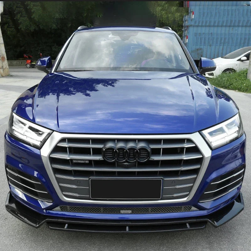 ABS 4 Rings Logo Audi Emblem Car Front Hood Emblem Bonnet Badge Rear Trunk Badge For Audi A3 A4 A5 A6 A7 A1 Q2 Q3 Q5 Q7 Q8 TT