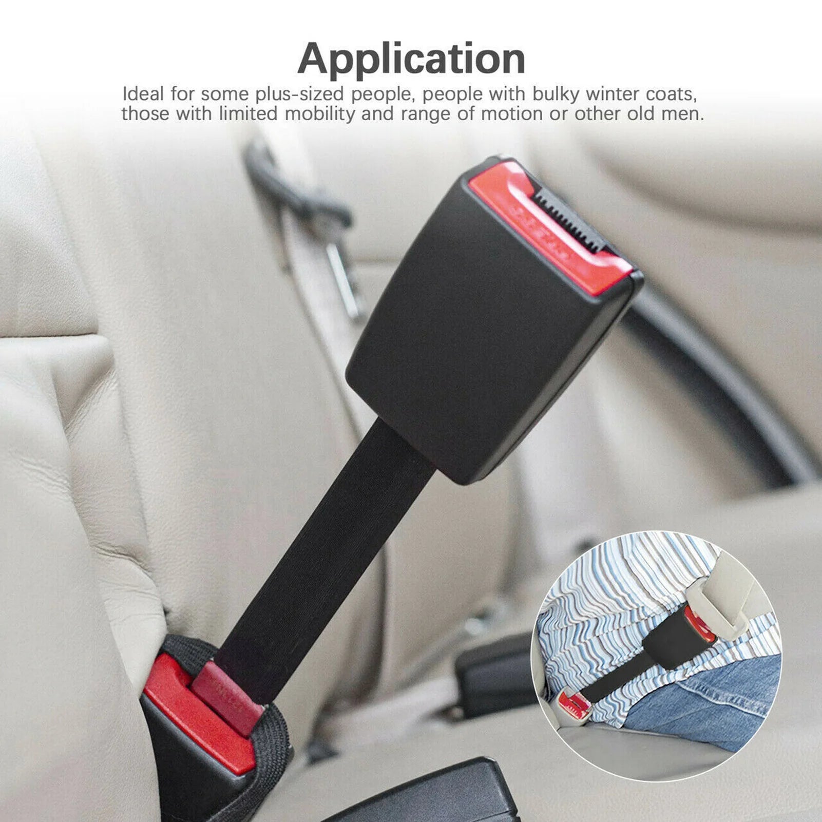 Seatbelt Lengthening Accessory  Car  Belt Extender Vehicle Seatbelt Lengthening Accessory for Comfortable Driving