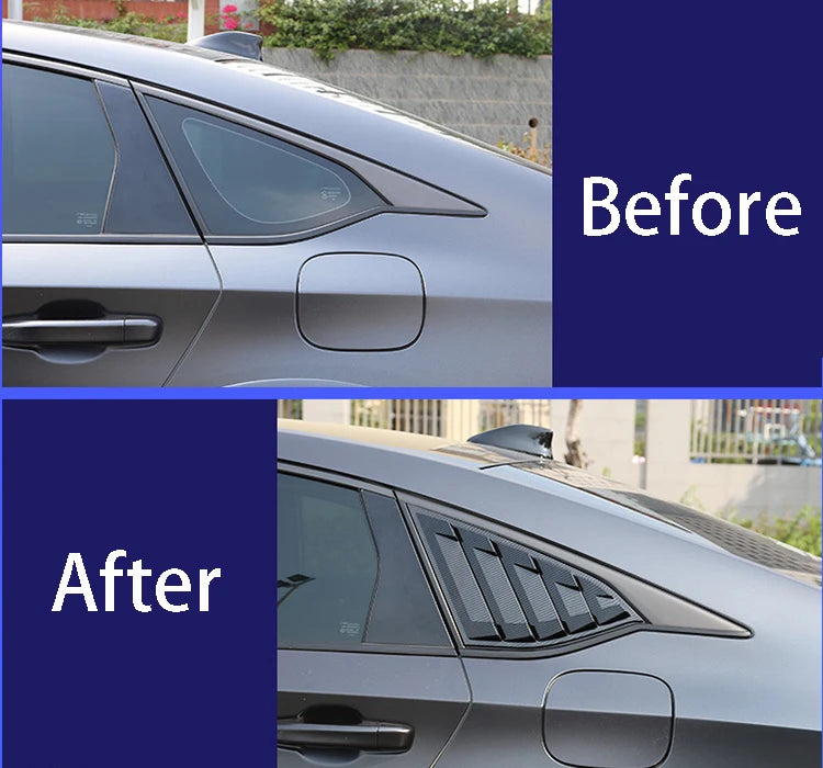 For Honda Accord 10th Gen Accessories 2018 2019 2020 2021 2022 Sport Style Air Vent Cover Rear Side Window Louvers