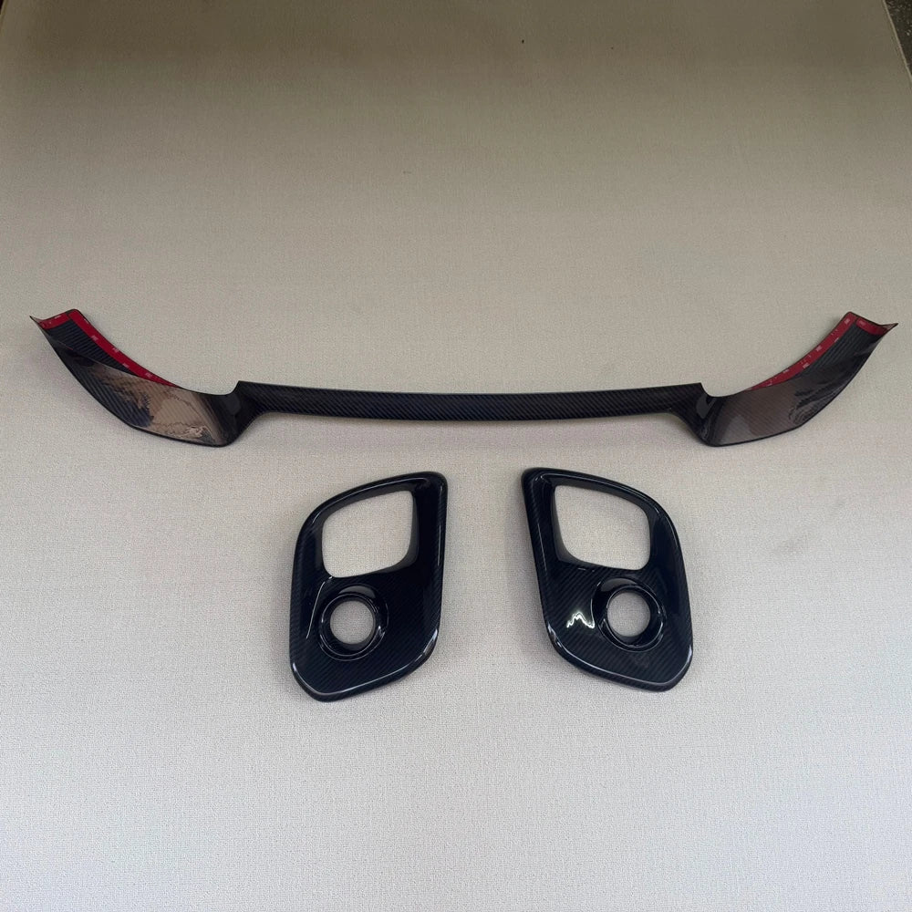 For Fiat, Abbas Fiat 595 Abarth Carbon Fiber, Front Lip, Front Shovel Chin Modification Front Fog Lamp Cover