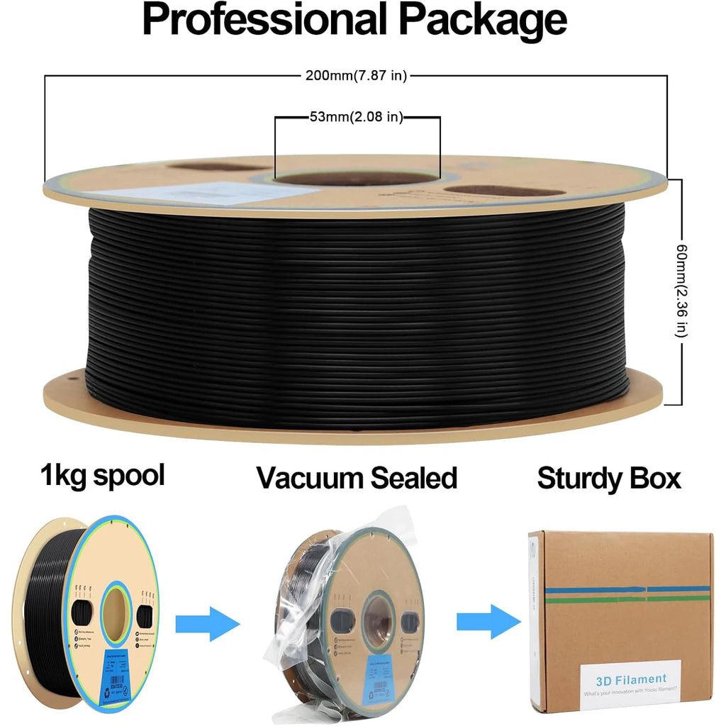 PLA Plus Filament 1.75mm Black 1KG,Neatly Wound 3D Printer Filament 1.75mm,PLA+,Dimensional Accuracy +/- 0.02 mm,1kg,Gray