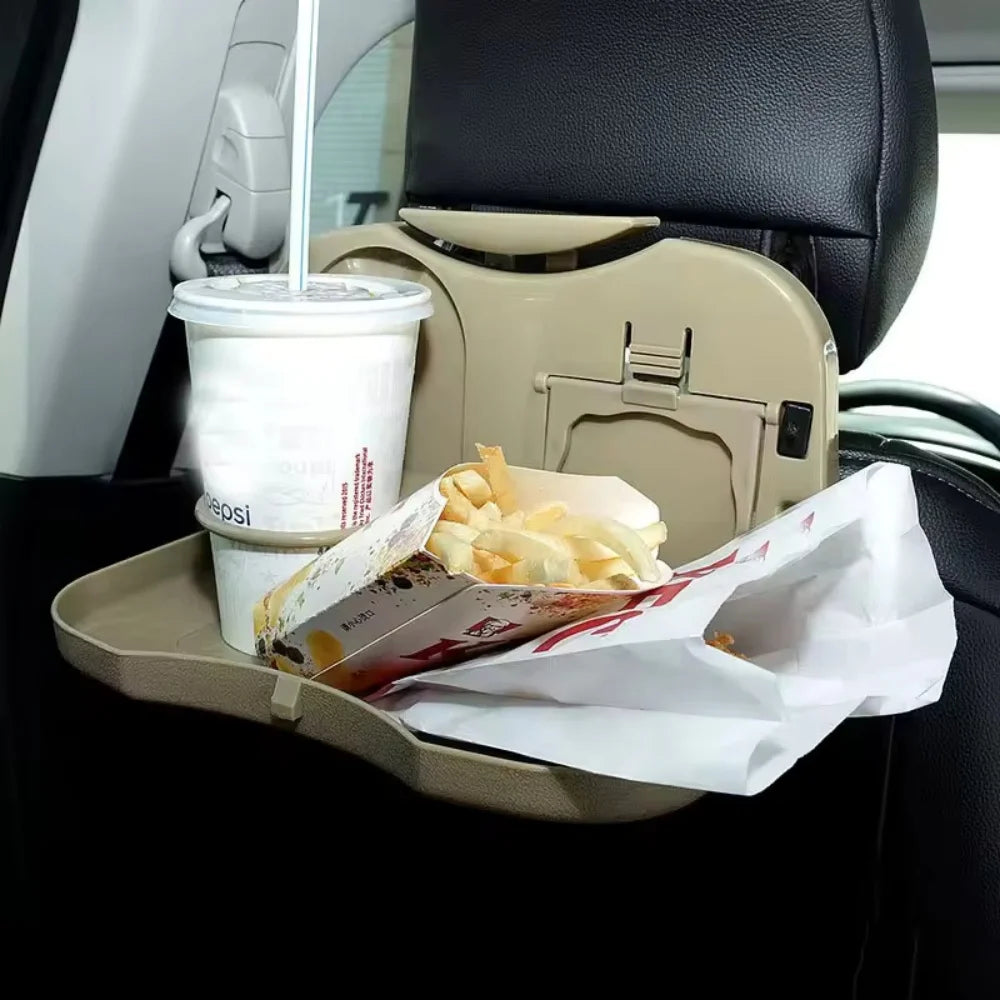 Car Mini Desk Handle Table Seat Back Holder Folding Meal Tray Drink Cup Coffee Stand Storage Case Off Road 4X4 Auto Accessories