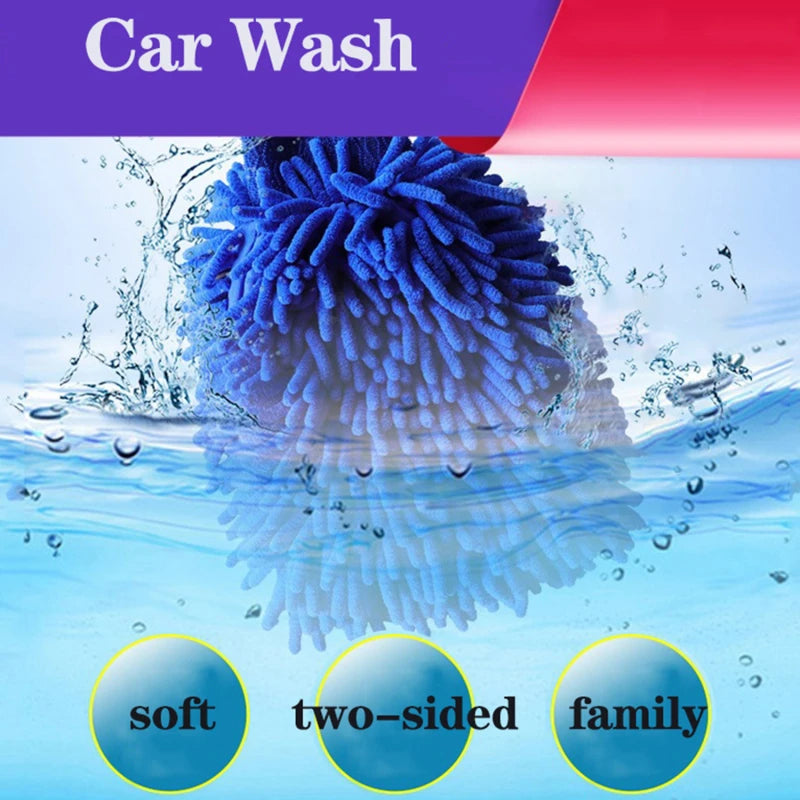 Car Wash Mitts Chenille Mitts Plush Wipes Thickened Double Sided Car Accessories Recyclable Cleaning Tools Car Accessories